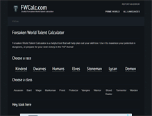 Tablet Screenshot of fwcalc.com